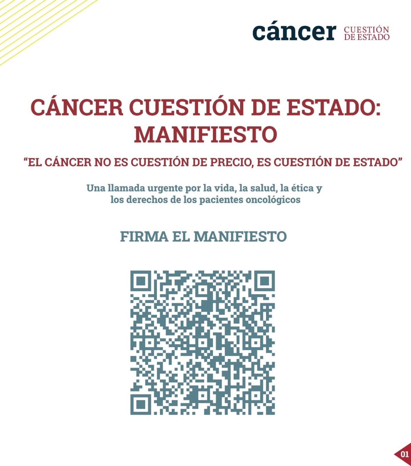 El cáncer no es cuestión de precio, es cuestión de Estado ✨