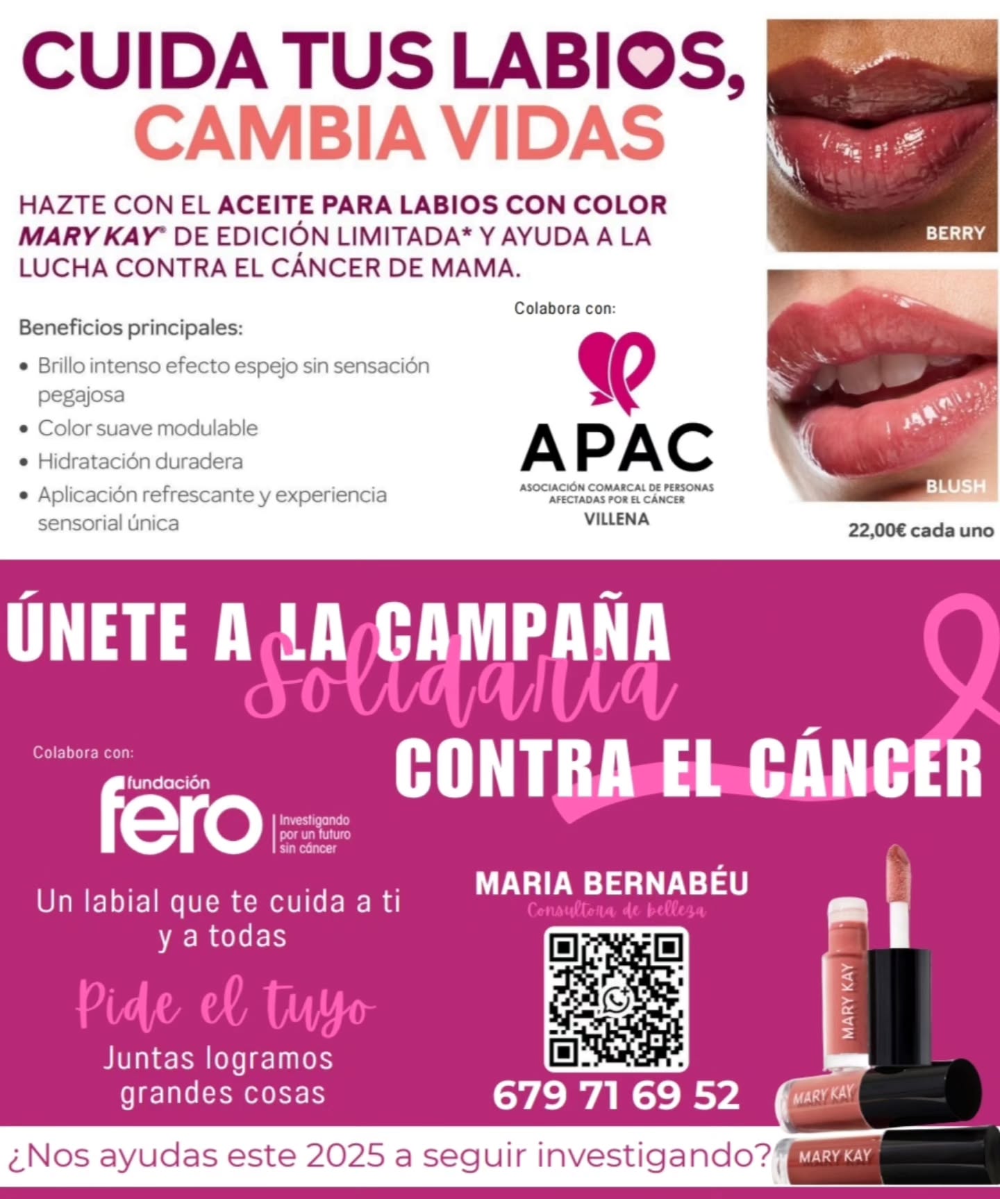 Campaña solidaria contra el cáncer  CUIDA TUS LABIOS, CAMBIA VIDAS ✨